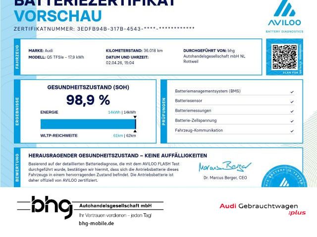 Audi Q5 36.018 km 46.930 &euro; Rottweil 78628