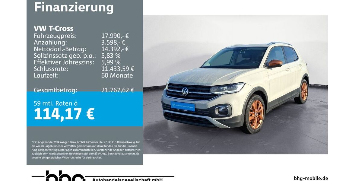 VW T-Cross 24.400 km 17.650 &euro; Rottweil 78628