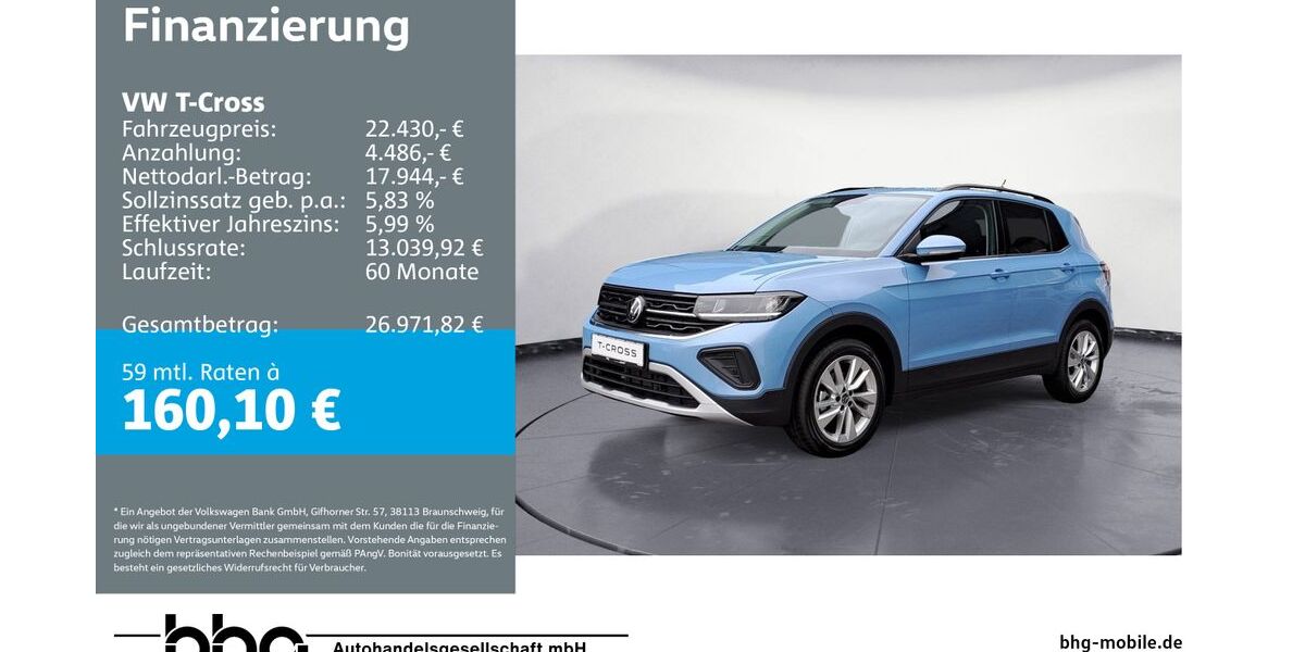 VW T-Cross 7.406 km 22.430 &euro; Rottweil 78628