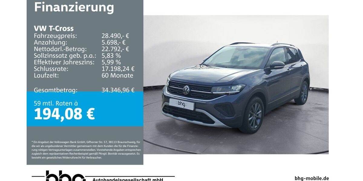VW T-Cross 1.057 km 27.990 &euro; Rottweil 78628
